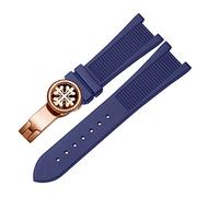 JZWCHQ Per PP Patek Philippe Silicone Watch Belt 5711 5712G Nautilus Watch Strap Interfaccia speciale 25mm*13mm Canda