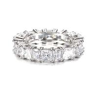 JZWCHQ Prodotti per Ragazze Anello Arcobaleno Boho di Lusso per Donne in Argento Color Argento zircronico zircronico Impegno per Matrimoni Eternity Anelli Eternity Regali