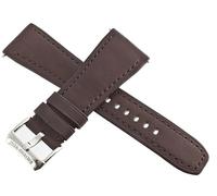 JZWCHQ RAYMONDWEIL 26mm Don Giovanni Brown Leather Watch Band cinghia con fibbia in acciaio inossidabile argento