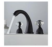 JZWCHQ Rubinetti Oro Bagno in Oro Rubinetto a Doppio cistallo Manico a Doppio cistallo Miscelatore a Freddo lavabo, Rubinetto del lavello da Cucina