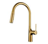 JZWCHQ Rubinetto da cucina montato su ponte in ottone nero Miscelatore a leva singola a doppia funzione Miscelatore di estrazione dell'acqua calda e fredda Rubinetti (colore: pistola V62 grigio)