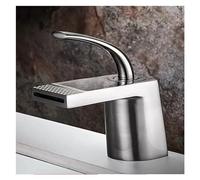 JZWCHQ Rubinetto del Bacino a Cascata di Lusso Rosa Oro Rosa Bruppi per Il Bagno della casa Nera Tocca Mixer Calda e Fredda - rubinetti del Bagno Bianco, Rubinetto per lavello da Cucina