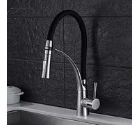 JZWCHQ Rubinetto per la Commerciale da Fattoria, Tira Giù Un Mixer per Gru ad Acqua Calda e Fredda, rubinetti per lavello da Cucina Montato sul Ponte con Gomma