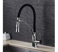 JZWCHQ Rubinetto per la Commerciale da Fattoria, Tira Giù Un Mixer per Gru ad Acqua Calda e Fredda, rubinetti per lavello da Cucina Montato sul Ponte con Gomma