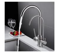 JZWCHQ Rubinetto, rubinetti da cucina del rubinetto, mixer montato a ponte 360 rotazione con purificazione dell'acqua Caratteri di rubinetto del mixer compatibile con la cucina WF-0176 (colore: