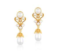 JZWCHQ S925 Orecchini con Perle di Perle in Pizzo Vintage in Pizzo Vintage in Pizzo Vintage in Pizzo.