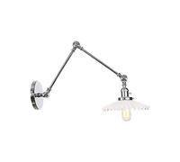 JZWCHQ Sconcetto di Dispositivo di Ferro cromatico Vintage con Braccio a strozzo Regolabile in Ceramica Lampada da Parete in Metallo Loft e27 a Parete Industriale Cucina Cucina Astro