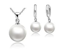 JZWCHQ set di gioielli perle da donna 925 orecchini penzolanti.
