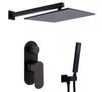 JZWCHQ Set di sistemi di rubinetto per doccia, tocchi per bagno set combinato di miscele di lusso set a parete con pioggia montata Sistema doccia con doccia e tubo doccia, oro, 10 pollici, oro, 10