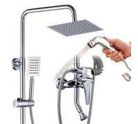 JZWCHQ Sistema doccia a parete con rubinetto, doccetta in acciaio inox con doccetta