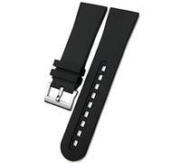 JZWCHQ Sostituzione della fascia di orologio morbido in gomma fluidori di qualità 23 mm per blancpain cinquanta fathoms 5000 5015 braccialetti di orologio cinghia nero
