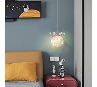 JZWCHQ Star Nordico, Corona per Comodino Camera da Letto, Semplice Lumo Leggero LED per la Camera da Pranzo della Camera da Pranzo Isola da Cucina Vita Interessante, Lampada sospesa (Luce Bianca)