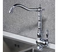 JZWCHQ Tappo di miscelatore per lavello da cucina, rubinetto da bagno in ottone antico in stile europeo rubinetto a bacino idrico caldo e freddo 360 ° ruotare il lavandino del lavello a lavandino