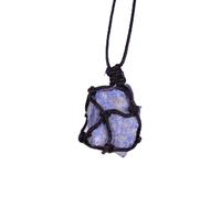 JZWCHQ Tenda da Doccia Cristallo Naturale Quarzo Rete Tasca Ciondolo Collana di Cristallo Pietra Reiki Impiccagioni Artigianali con Corda Intrecciata Colleion di Pietra (Colore : Strawberr