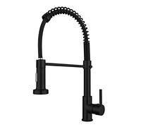 JZWCHQ Tocche di Cucina con Testa Spray Estraibile, lavello della Cucina in Ottone Nero e Fredda 2 funzioni rotable telesh Mixer Molla Tocca