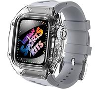 JZWCHQ Watch Band Mod Kit , per banda 45mm 44mm , cinghia di orologio fluororubber , per IWatch Series 8 7 6 5 4 SE 44mm Kit di modifica Kit trasparente Custodia