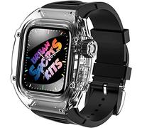 JZWCHQ Watch Band Mod Kit , per banda 45mm 44mm , cinghia di orologio fluororubber , per IWatch Series 8 7 6 5 4 SE 44mm Kit di modifica Kit trasparente Custodia