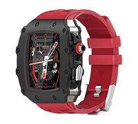 JZWCHQ Watch Case Strap Combo , per 44mm Series 6 5 4 SE 45mm Series 9 8 7 , per il set di kit di modifica di lusso a banda iwatch