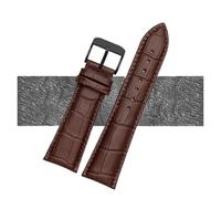 JZWCHQ Watch cinghie 23mm 24mm 26mm 28mm larghezza grande larghezza nera marrone alligatore in pelle cinghia di orologio bracciali a fascia (argento nero a, 24mm)