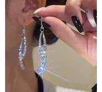JZWCHQ Zircone inlaiid -Color Heart Long Orecchini di Nappa Gioielli per Il Regalo di Compleanno delle Donne