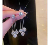 JZWCHQ Zircone inlaiid -Color Heart Long Orecchini di Nappa Gioielli per Il Regalo di Compleanno delle Donne