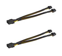 JZYMOD PCIe Splitter a 8 pin a doppio 8 pin, JZYMOD PCIe Y Splitters, GPU VGA 8 pin femmina a doppio 2X PCI-E 8 pin (6+2) maschio flessibile cavo di prolunga di alimentazione (9,4"/24cm)