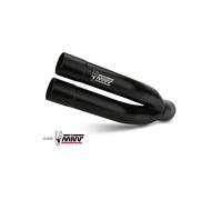 Terminale Scarico Mivv Double Gun Acciaio Nero Kawasaki Z 750 2007 > 2014