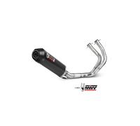 Scarico Completo MIVV Oval Carbonio Con Coppa Carbonio Kawasaki Z650 2017 > 2023