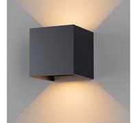 K-Bright 12W Applique da Parete Interno/Esterno 3000K, Antracite