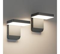 K-Bright 2 pezzi Applique LED corridoio 24W 4000K balcone esterno garage, applique giardino esterno applique esterno antipioggia IP65 Antracite