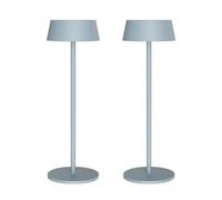 K-Bright 2 pezzi Lampada da tavolo, Lampada Notte 3000K, Protezione IP54 Lampada Led Ricaricabile senza fili, Adatto A Cena,Lettura,Camera,Giardino E Tanto In Piu (Blu)