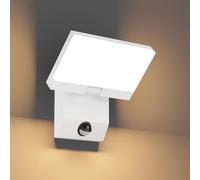 K-Bright 24W LED applique con Sensore di Movimento in alluminio Bianco | lampada da Parete Bianco caldo 3000K, Impermeabile IP65 esterno applique per Terrazza, Corridoio, Giardino, Garage