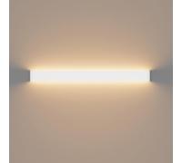 K-Bright 35W Lampada da Parete,IP 44 LED Applique da Parete con Stile Moderno Interni Lampada a Muro,3000K Bianco Caldo,4550 lumen,su giù il raggio di luce,Guscio bianco