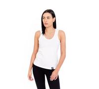 K-BRIGHT Canotta da donna senza maniche, basic, sostenibile, in cotone biologico, per il tempo libero, per la palestra, basic top da donna vegan GOTS, bianco artico, M