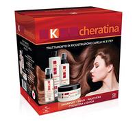 K-Cheratina - Trattamento Capelli Deboli e Sfibrati - Shampoo Ristrutturante, Siero ad Azione Riempitiva, Maschera Ricostruzione e Cheratina Liquida Ultra-Nutriente