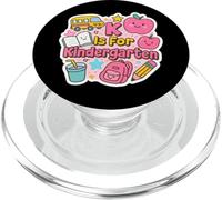 K è per ragazze dell'asilo, insegnanti che tornano a scuola, donne PopSockets PopGrip per MagSafe