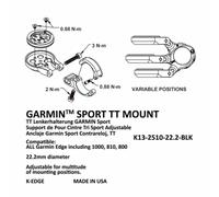 K-EDGE Supporto per manubrio GARMIN SPORT TT