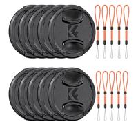 K&F Concept 10 Tappi per Obiettivi 52mm+10 Cordone Elastico Anti-perdita Compatibile con Fotocamere Canon Nikon Sony Olympus Fujifilm Pentax Panasonic Leica