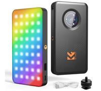 K&F CONCEPT 135 LED RGB Video Light, Built, 5000mAh Batteria dimmerabile Lampada fotografica compatta per fotocamera DSLR, CRI 96, 2812lux, luce per fotocamera portatile con 13 effetti di luce