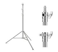 K & F CONCEPT 280 cm in acciaio inossidabile Spring Light Stand, supporto per luce fotografica pieghevole, 1/4 '' e 3/8 "Staffa per impieghi gravosi per studio fotografico, Last10 kg