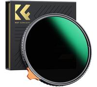 K&F Concept 58 mm variabler ND-Filter ND2-ND400 (1-9 Blendenstufen) mit Putter HD 28 Mehrschichtbeschichtungen, Import AGC-Glas, einstellbarer Neutral