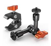 K&F CONCEPT 6 Pollici Braccio Magico con Super Morsetto Kit, Supporto e Crab Clamp per Fotocamera da Tavolo Articolato Flessibile, con Vite da 1/4" 3/8" per Monitor/Luce/Webcam/Microfono/Action Camera