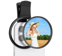 K&F Concept 67mm Clip-on 2 in 1 Filtro CPL Polarizzatore & Black Mist 1/4 con Un Panni di Puliziaper per Cellulare, Compatibile con iPhone17 16 15, Samsung e la Maggior Parte