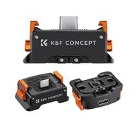 K&F CONCEPT Adattatore Base di Ricarica Alluminio Per DJI Osmo Pocket 3 | Ricarica Type-C Da Scrivania, Standard Arca-Swiss, Foro Vite 1/4 Pollice E Supporto Pieghevole -PP20