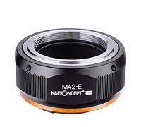 K&F CONCEPT Adattatore da M42 a Compatibile con Sony NEX E, adattatore manuale per obiettivo M42 con montaggio a vite su corpo fotocamera Compatibile con Sony E Mount con design in vernice opaca