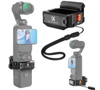 K&F CONCEPT Adattatore di Estensione DJI Osmo Pocket 3, Supporto Metallico a Gabbia Protettiva in Alluminio con Fori a vite da 1/4/Interfaccia per Action Camera, Accessori DJI Osmo Pocket 3