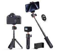K&F CONCEPT Bastone Selfie 34cm, Mini Treppiede per Smartphone e Fotocamera | Mini Tripod per Cellulare, Telecomando Bluetooth Rimovibile, Compatibile con DSLR/Action Cam/DJI Pocket 3 4/Insta360 X5, MS09