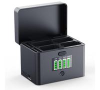 K&F CONCEPT Batterie NP-FZ100 & LP-E6NH Caricabatterie, 4 Slot Caricabatterie Rapido USB-C da 40W Compatibile con Sony A7iii, A7iv, FX30, FX3, A6700, A6600, EOS R5 R6 R7 5D 6D 7D Mark II