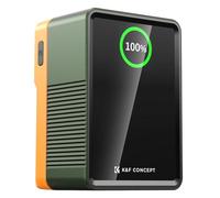 K&F CONCEPT Batterie V Mount avec 100W Charge Rapide PD, 99Wh 6700mAh/14.8V Mini Batterie V Lock avec Écran Couleur TFT/D-TAP/Type-A/DC/USB-A/Type-C Ports pour Caméscope, Moniteur, Caméra