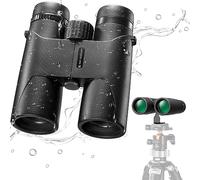 K&F Concept Binocolo adulto IP68 impermeabile 10 x 42 HD Binocolo nero BAK4 con supporto di conversione del treppiede per birdwatching, caccia, escursionismo, visite turistiche